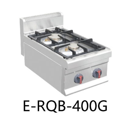 Stufa della cucina a gas del bruciatore del ristorante di E-RQB-400G doppia della cucina del controsoffitto commerciale dell'attrezzatura