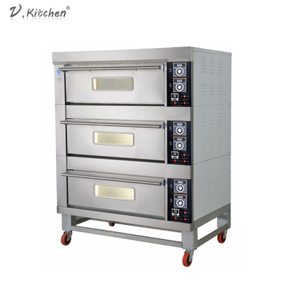 Gas Oven For Pizza della piattaforma di convezione 60kw del controsoffitto singolo