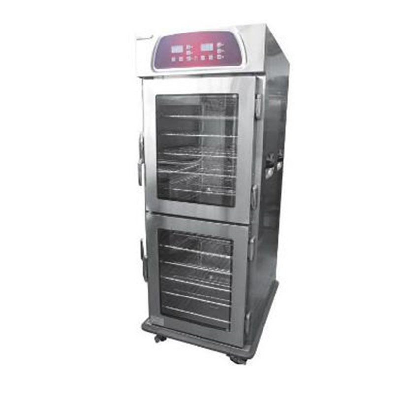Porta di vetro commerciale del carretto elettrico del buffet di E-DBW-12B-21E doppia 24 carretti di scaldavivande di strati