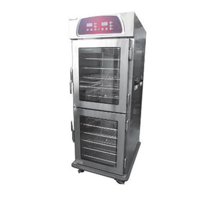 Porta di vetro commerciale del carretto elettrico del buffet di E-DBW-12B-21E doppia 24 carretti di scaldavivande di strati