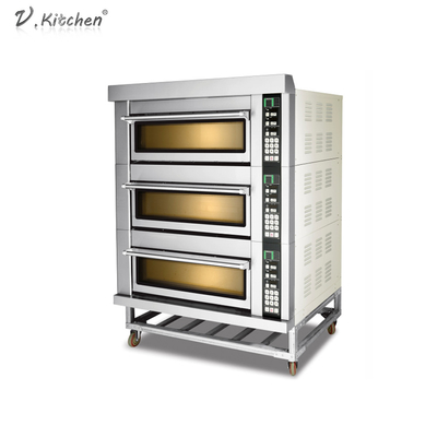 Forno elettrico della macchina del pane di acciaio inossidabile di 3 vassoi delle piattaforme 6